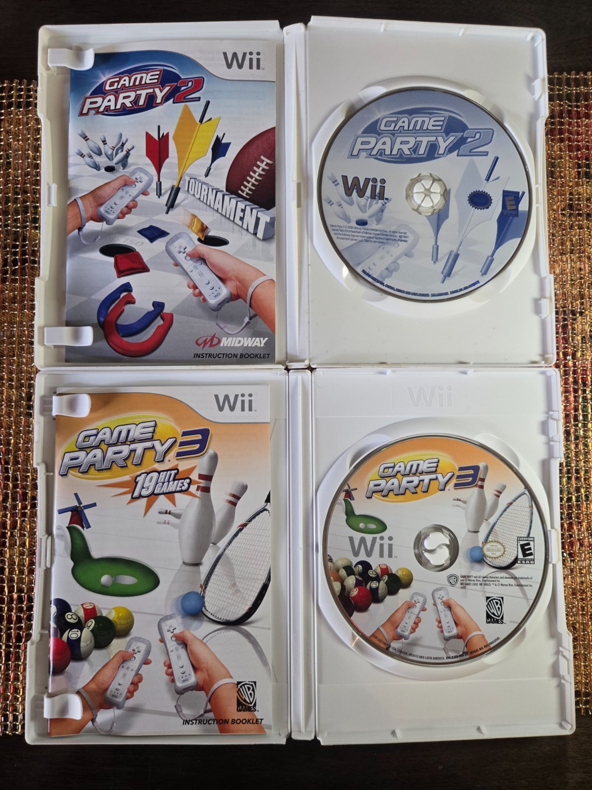 Game Party 1 + 2 (Nintendo Wii Video Games) Complete With Manuals