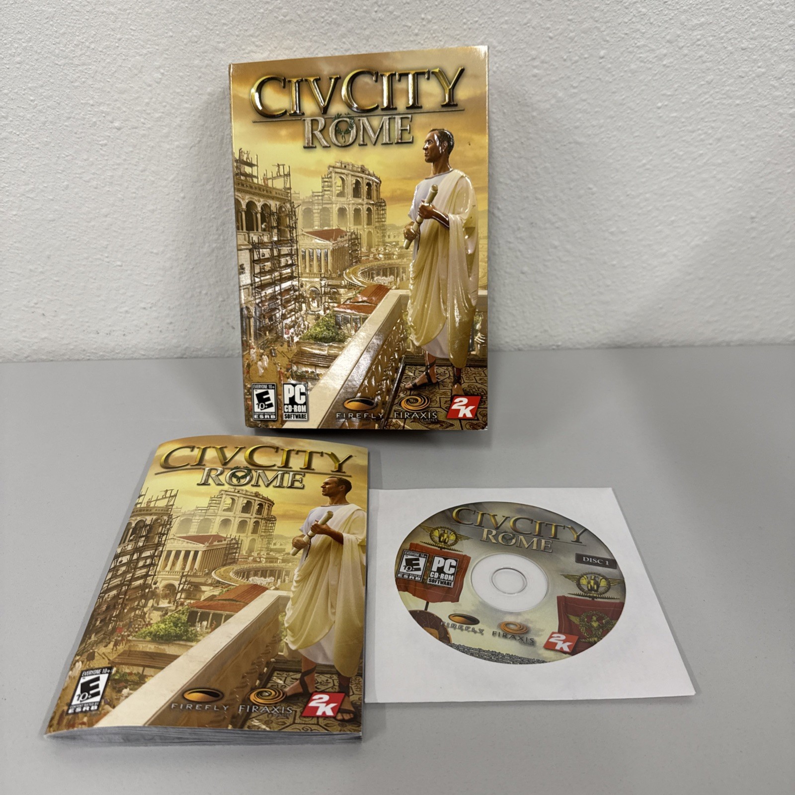 CIVCITY ROME PC GAME COMPLETE MANUAL DVD ROM 2K GAMES FIREFLY STRATEGY SIM VGC