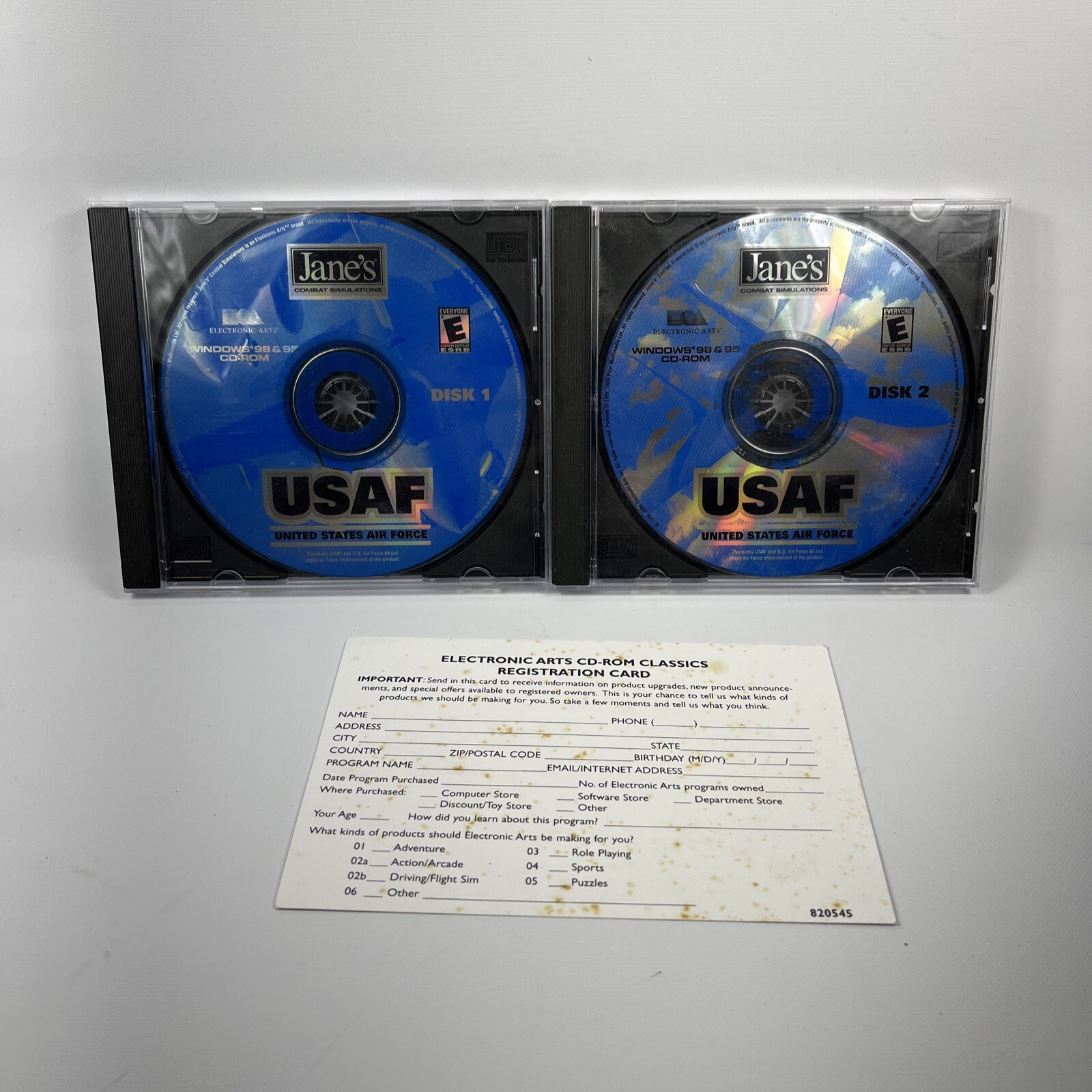 Jane’s Combat Flight Simulator USAF United States Air Force PC 1999 Big Box