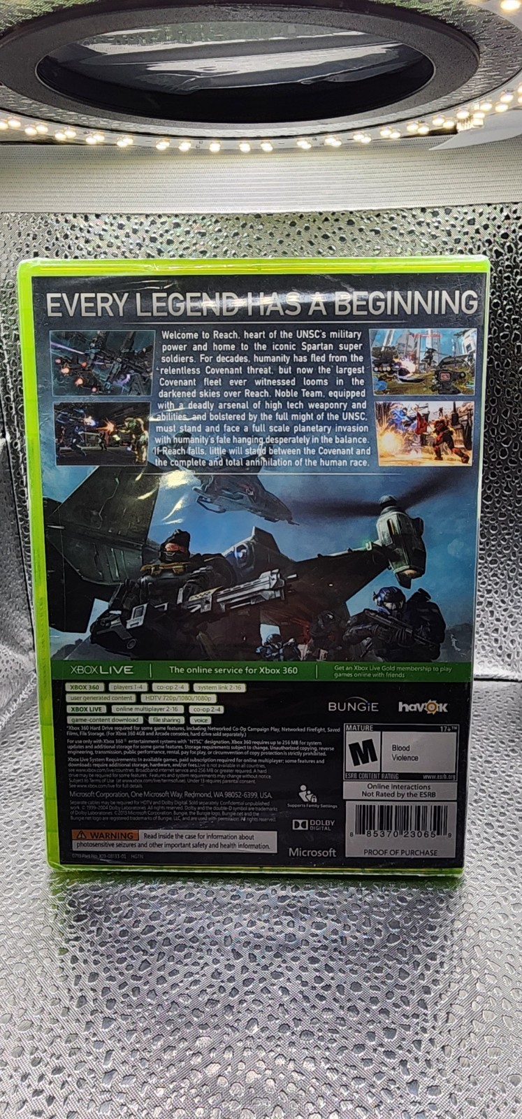 Halo Reach (Xbox 360, 2010) Brand New Factory Sealed Platinum Hits