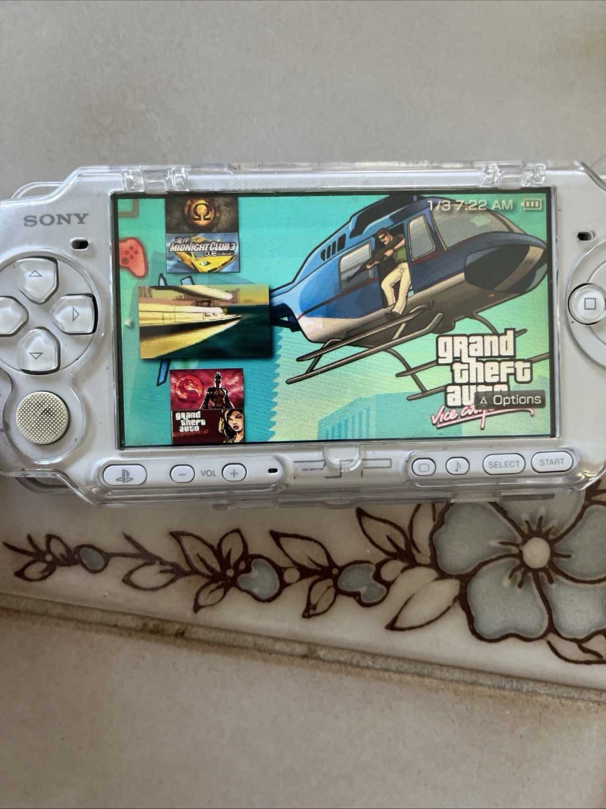 🔥Custom Psp 3000+128gb Micro Sd+ Clear Protective Case And Charger