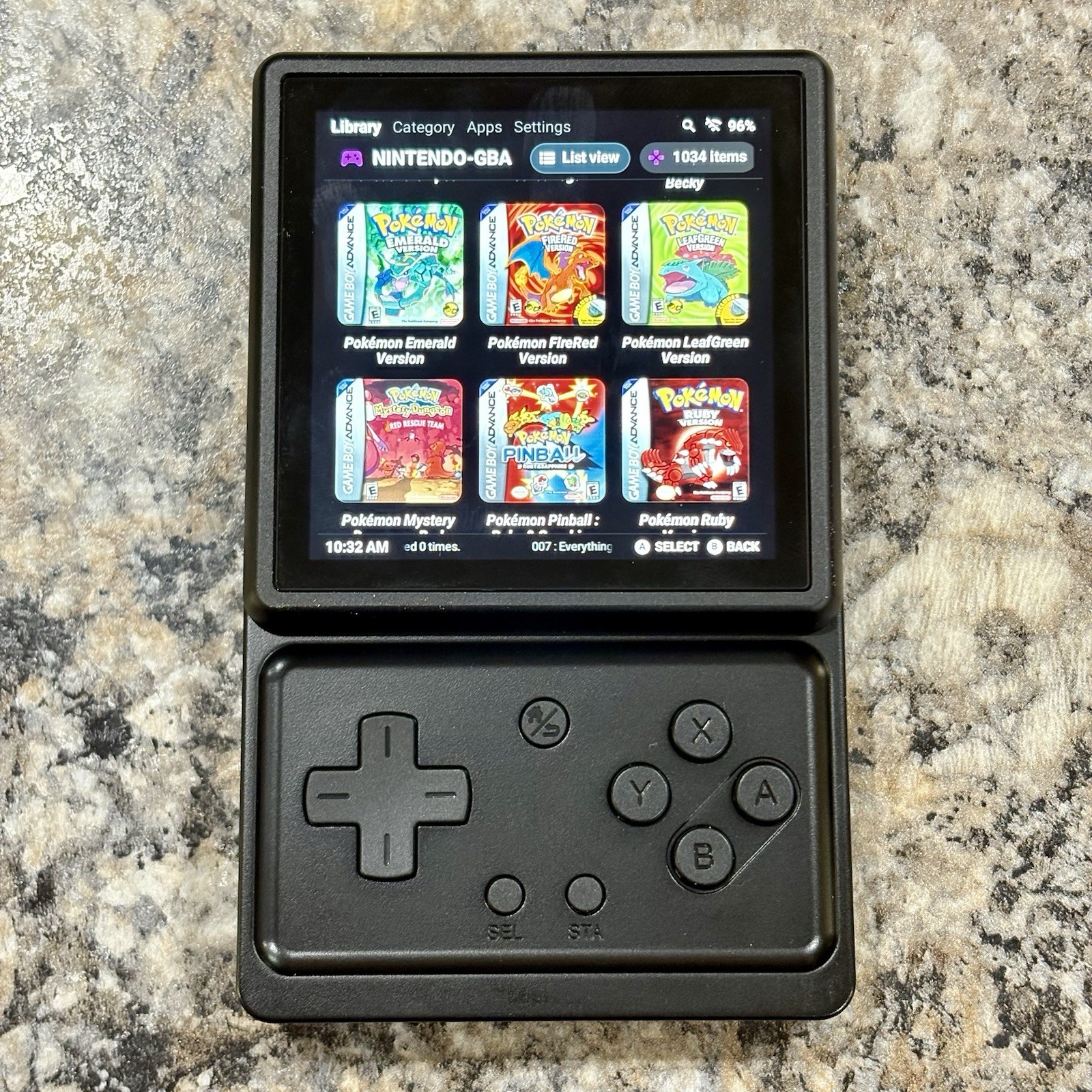 Anbernic RG Rotate, Retro Gaming Handheld, 128GB Card, Loaded Ready To Play