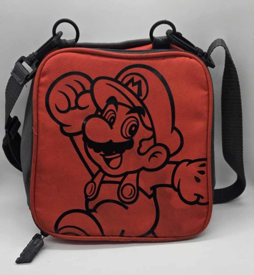 Nintendo DS 3DS Super Mario Power A Travel Case Carrying Bag with games