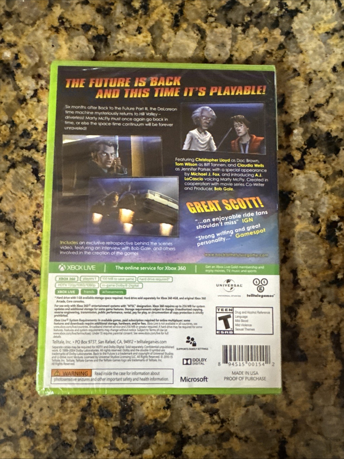 Back to the Future: The Game — 30th Anniversary Edition (Xbox 360) New/Sealed