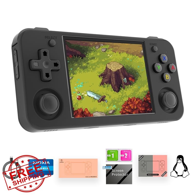 RG35XX H Retro Handheld Game Console Linux System 3.5”IPS Screen 64G TF Card…