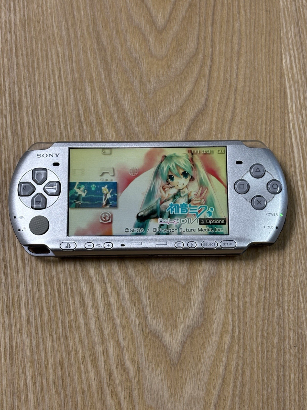 Sony PSP 3000 Mystic Silver Console PSP-3000 Tested Working Japan
