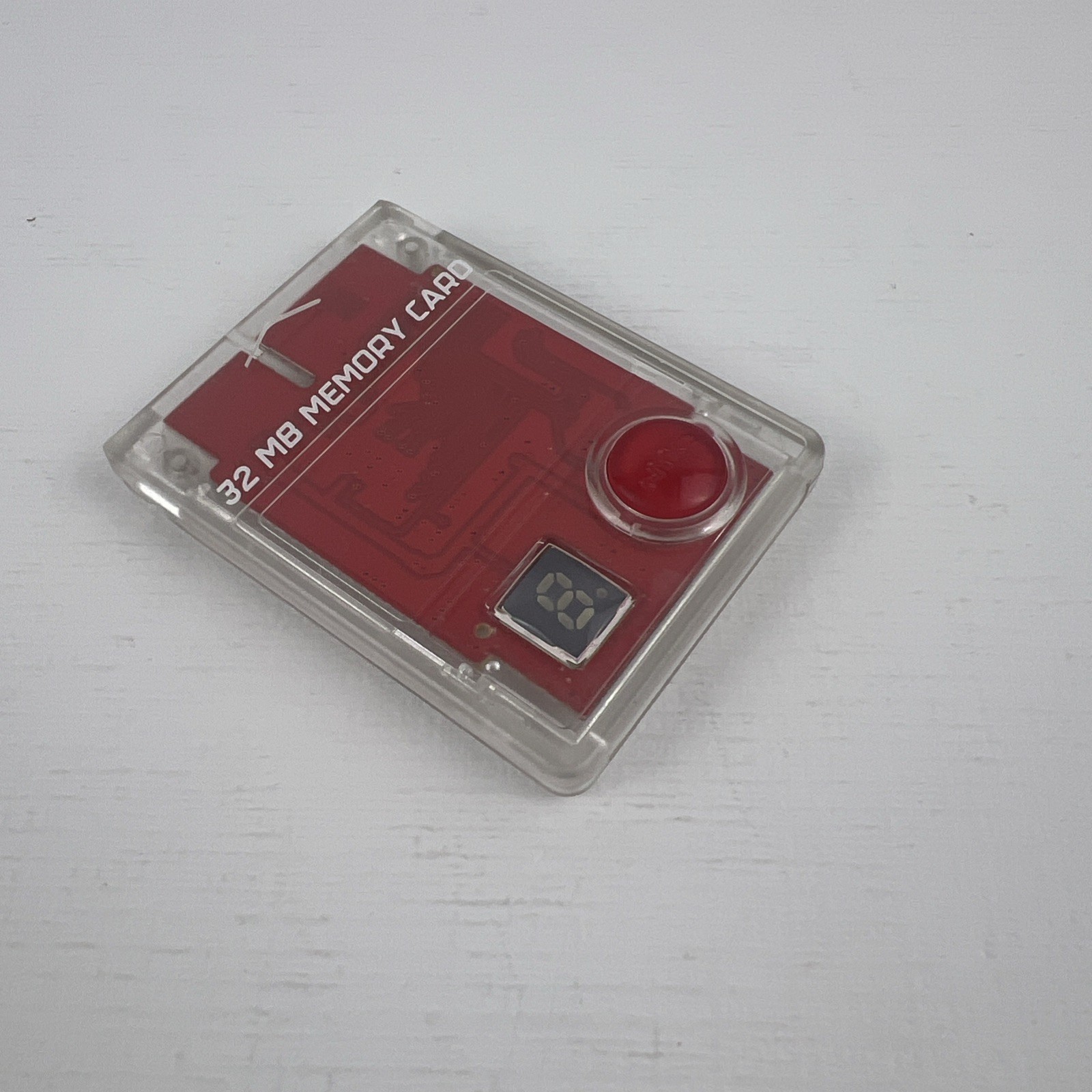 Nyko 32MB Memory Card for Sony Playstation 2, Clear/ Red PS2 Item# 80599-F09