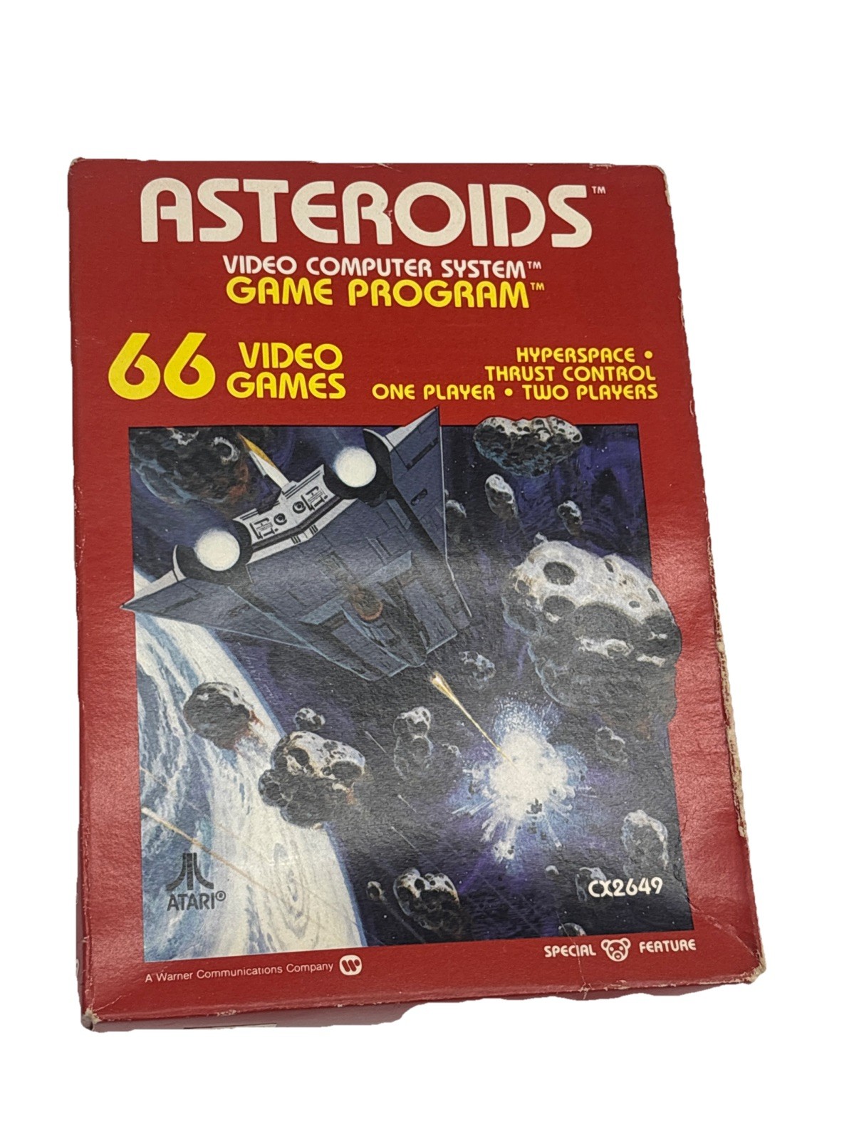 Atari 2600 1981 ASTEROIDS Video Game FACTORY SEALED Missing Outside Plastic Seal