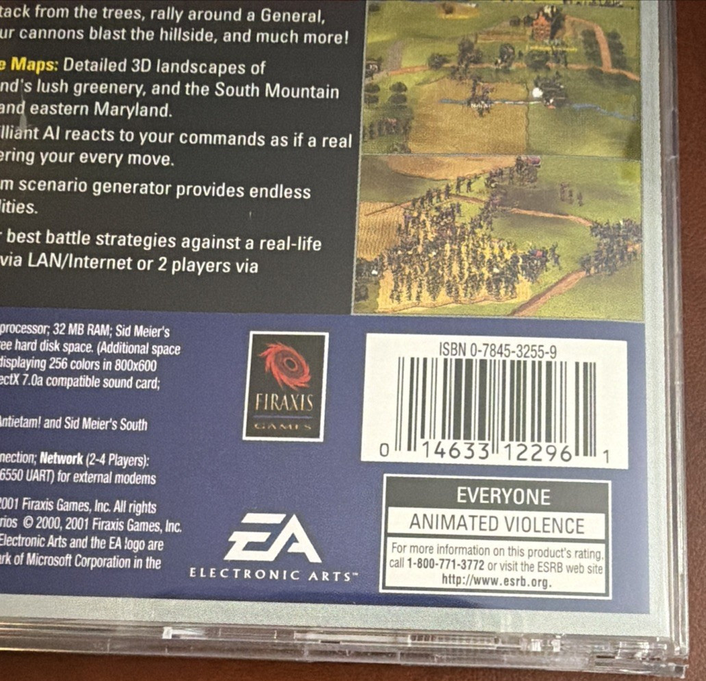 Sid Meier’s Civil War Collection PC CD ROM Complete Gettysburg Antietam EA