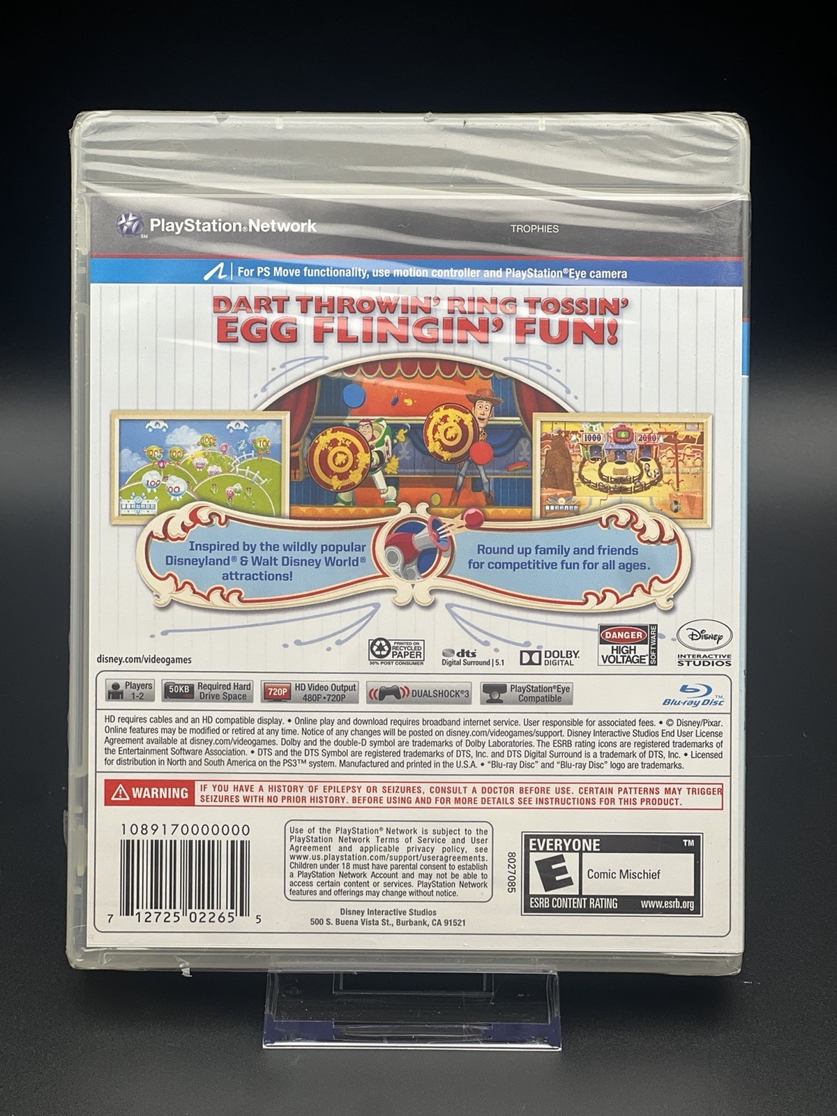 PS3 Toy Story Mania (Sony Playstation 3) New Sealed Fast Shipping!