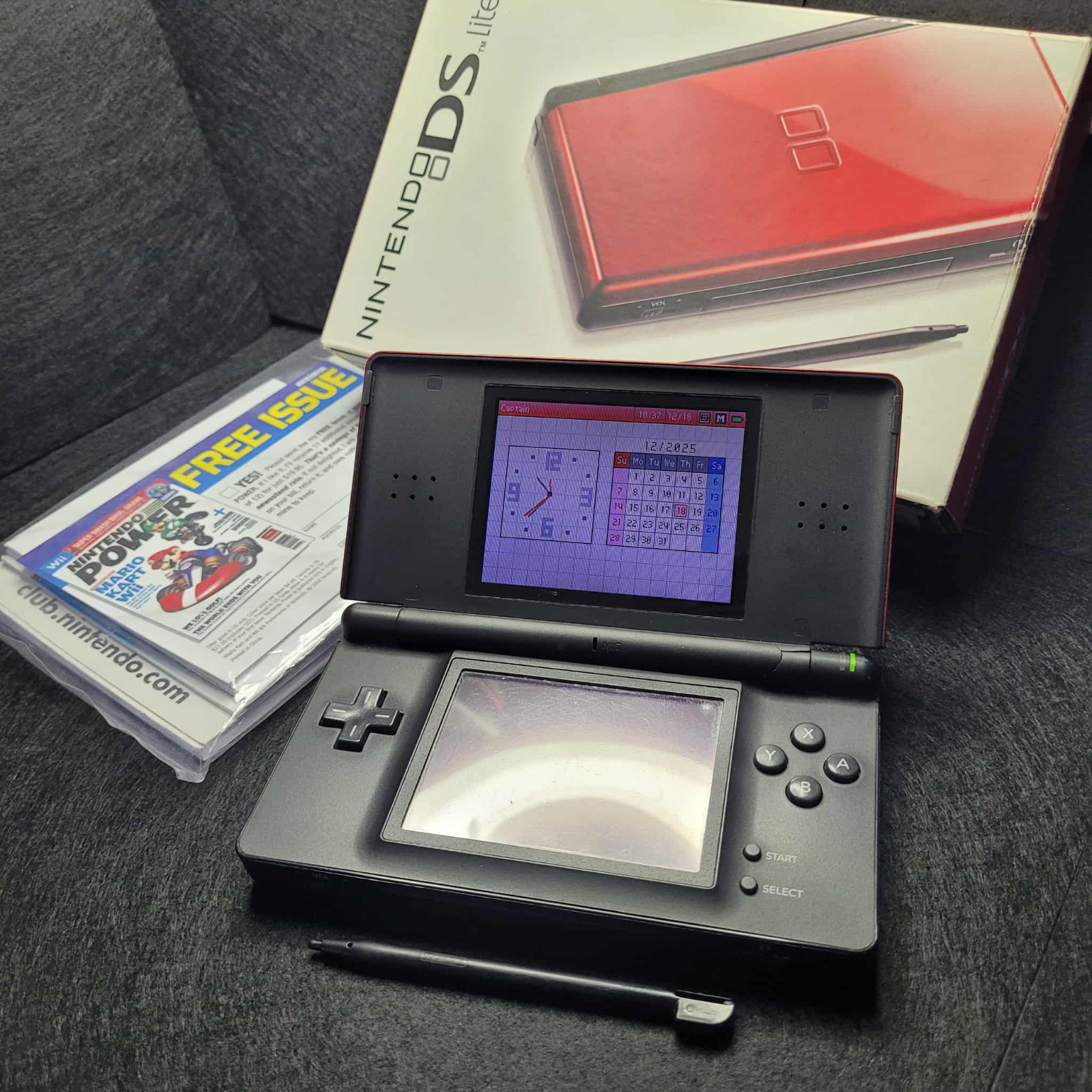 Nintendo DS Lite Crimson – Red/Black – Fully Working – See Photos
