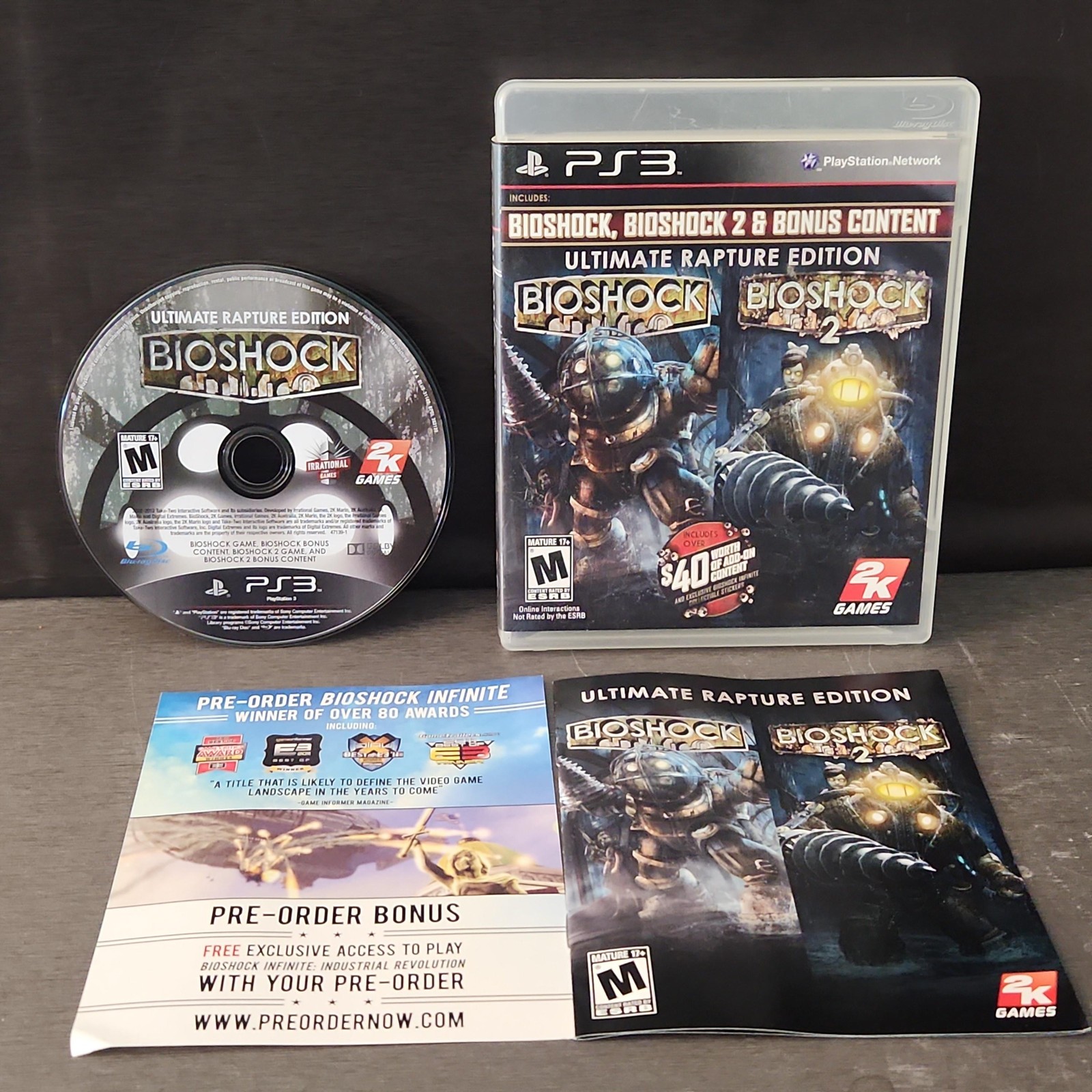 BioShock Ultimate Rapture Edition Sony PlayStation 3 PS3 Video Game CIB