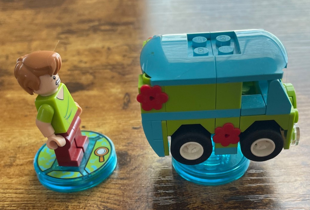 SHAGGY AND MYSTERY MOBILE figure Lego Dimensions tag video game.SCOOBY DOO