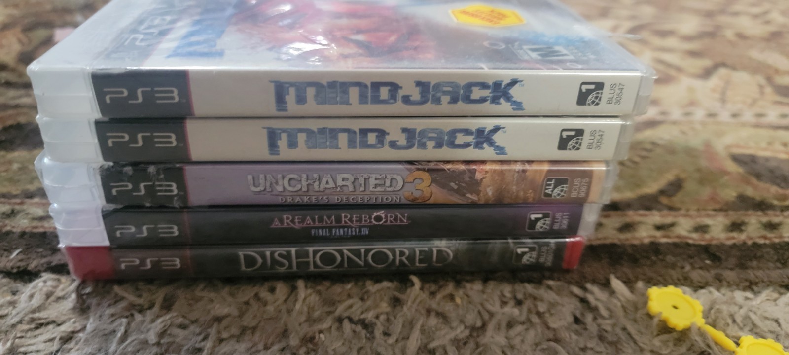 LOT OF 5 NEW SEALED PS3 games Uncharted Mindjack Final Fantasy Dishonored