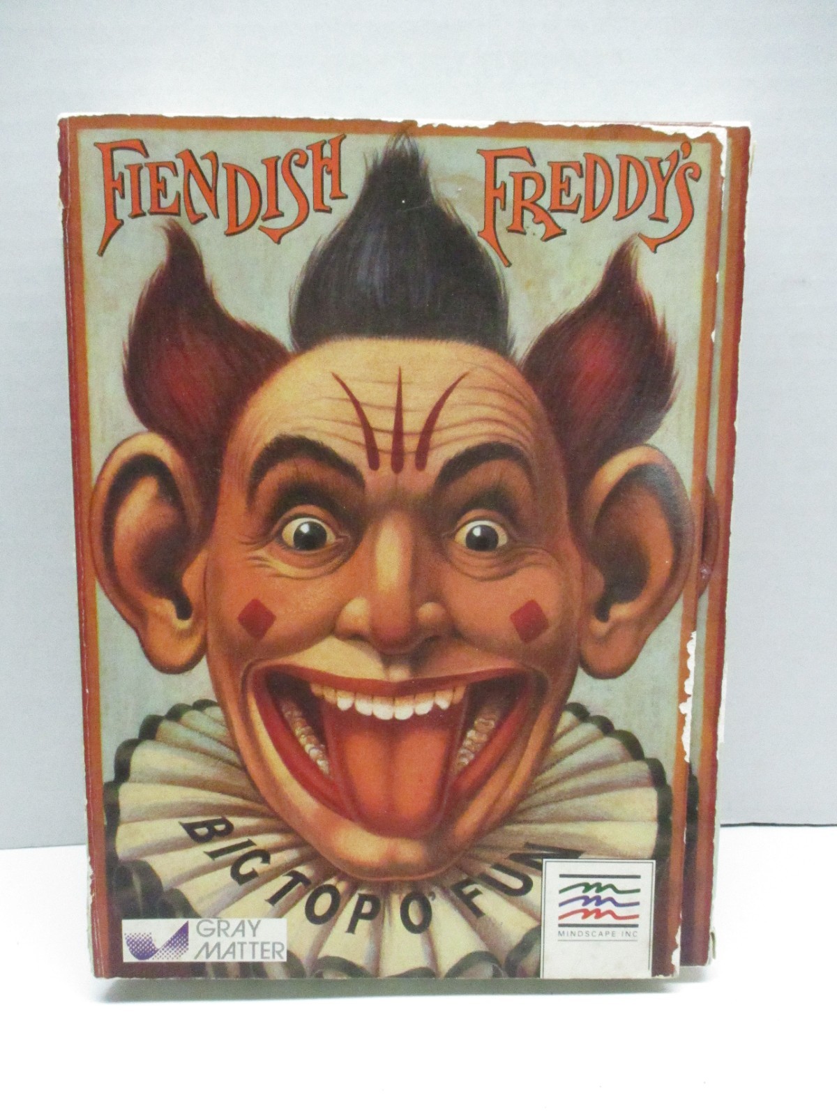 COMMODORE AMIGA FIENDISH FREDDY’S BIG TOP O FUN BIG BOX 3.5″ GAME 1989 MINDSCAPE