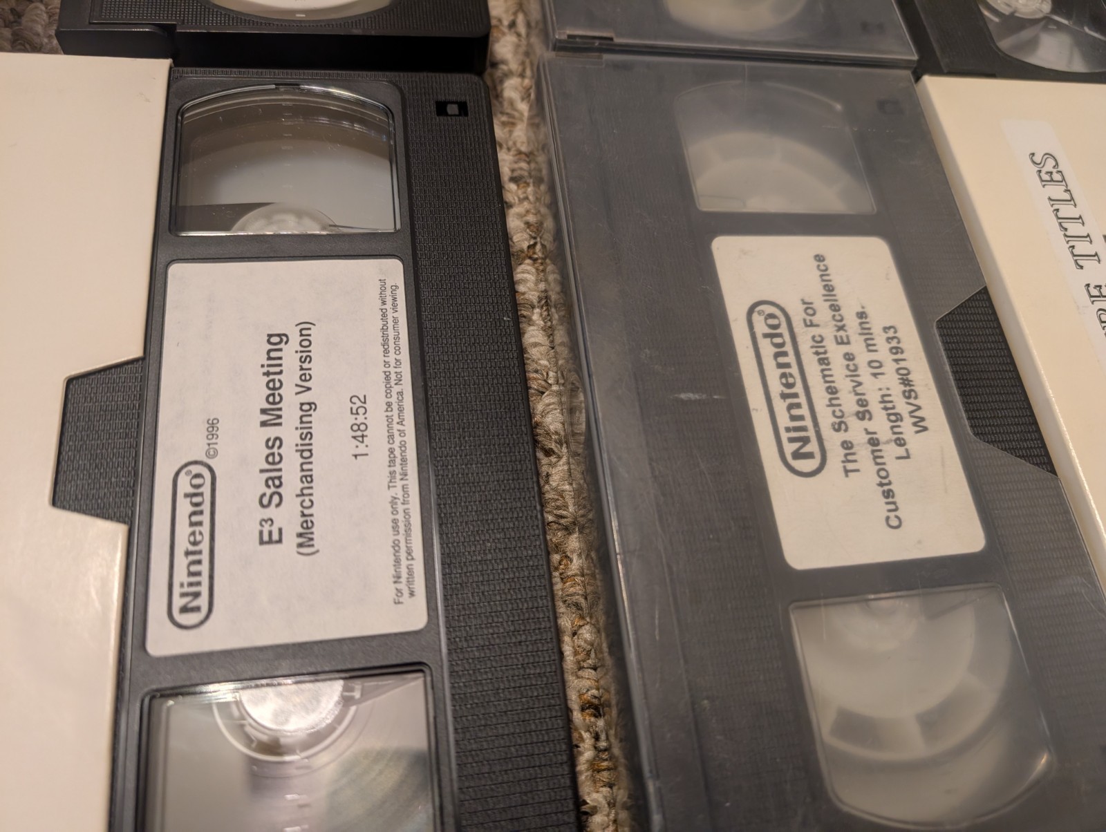 VHS Tape Lot Promo Demo Store Company Rare Dev SNES Nintendo Sony Sega Internal