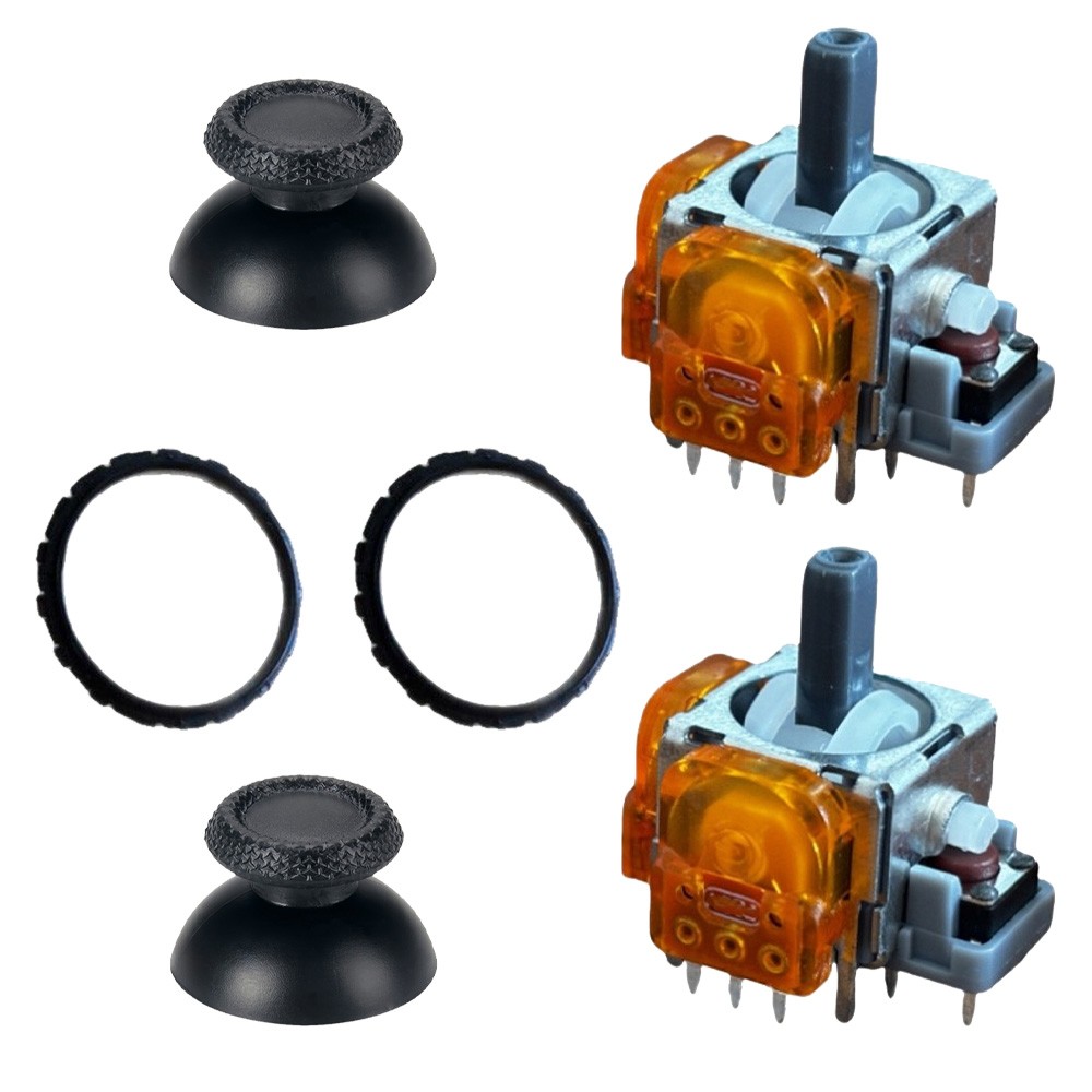 3Sets For PS5 Joystick Upgrade Anti Drift TMR Joysticks Thumbrigs And Rings USA