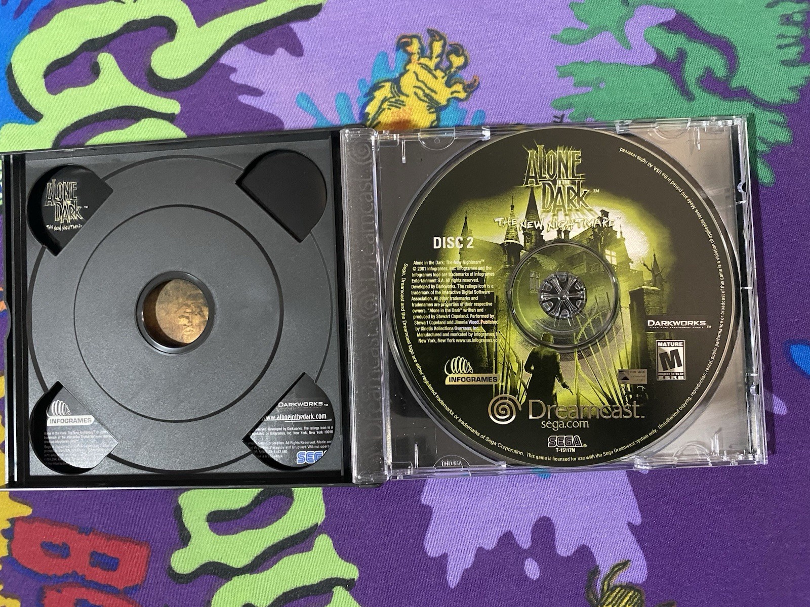 Alone in the Dark: The New Nightmare (Sega Dreamcast, 2001) w/Manual