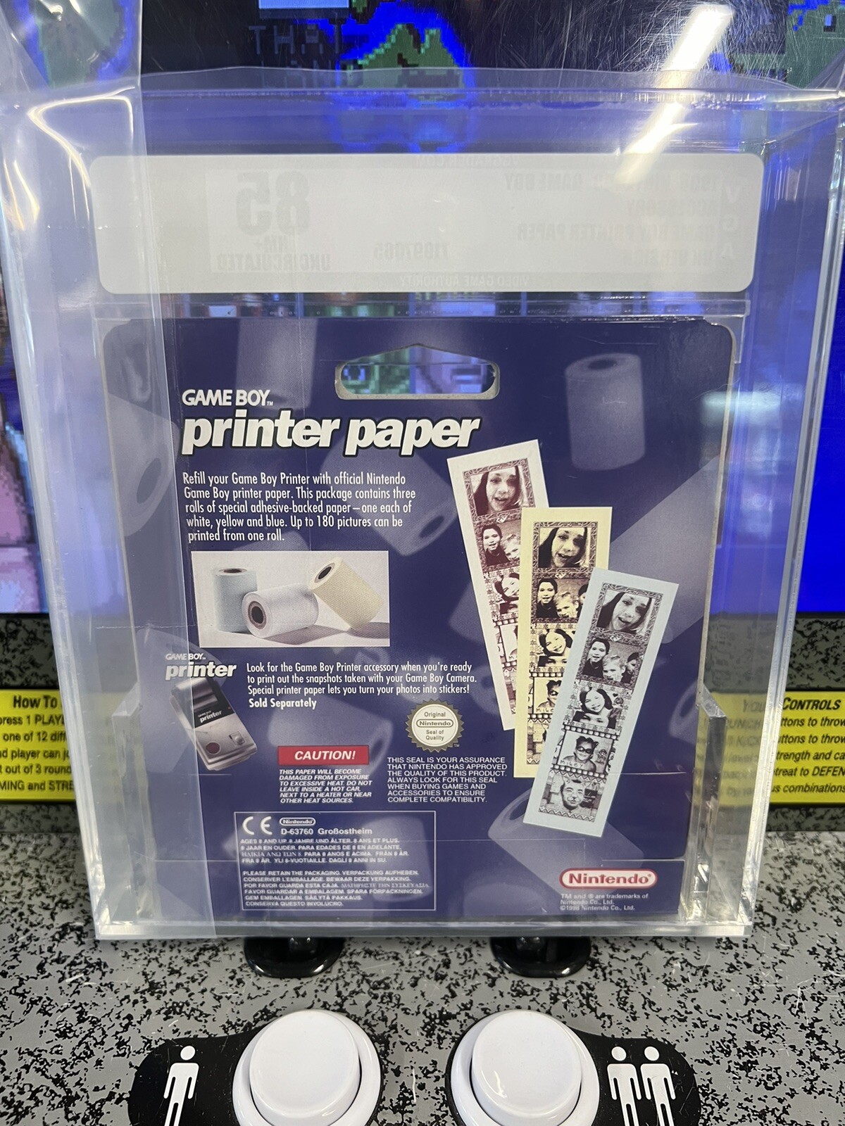 1998 Game Boy Camera Printer Paper Graded VGA 85 NM+ Uncirculated NEW SEALED