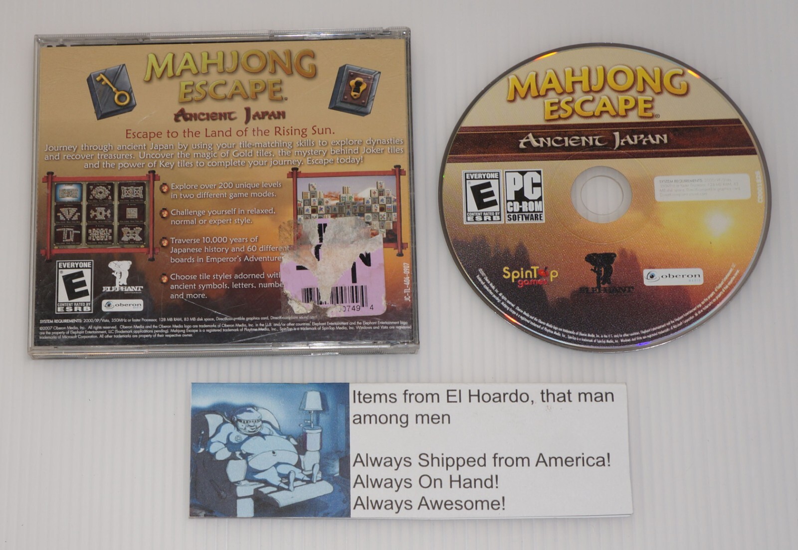 Mahjong Escape Ancient Japan in Jewel Case Good Condition