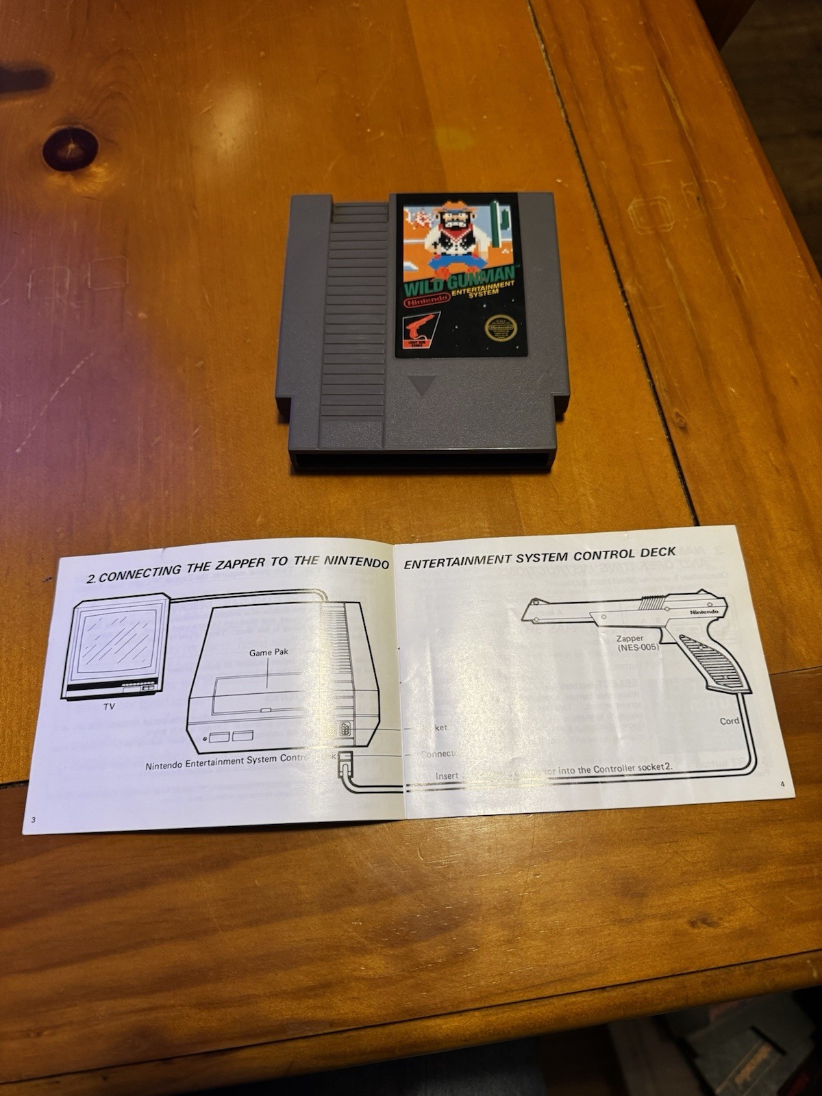 Wild Gunman Nintendo NES 5 Screw Cartridge w/ Manual (1985)