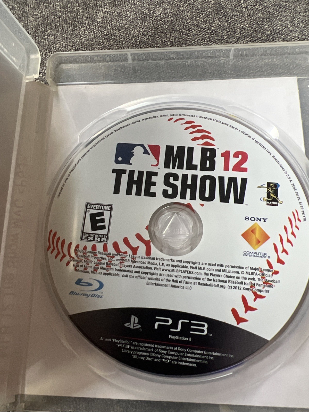 MLB 12: The Show (PS3, 2012) – CIB • Disc + OEM Case • Disc Only – Tested & Work