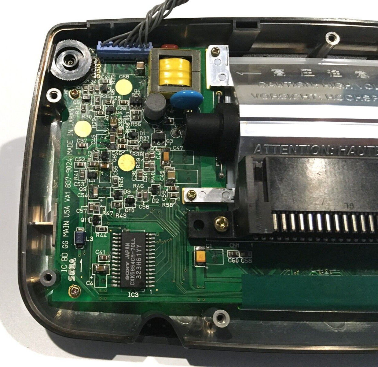❤️ SEGA Game Gear BLUE Console RECAPPED w CERAMIC SMD Caps, Glass Lens, Game