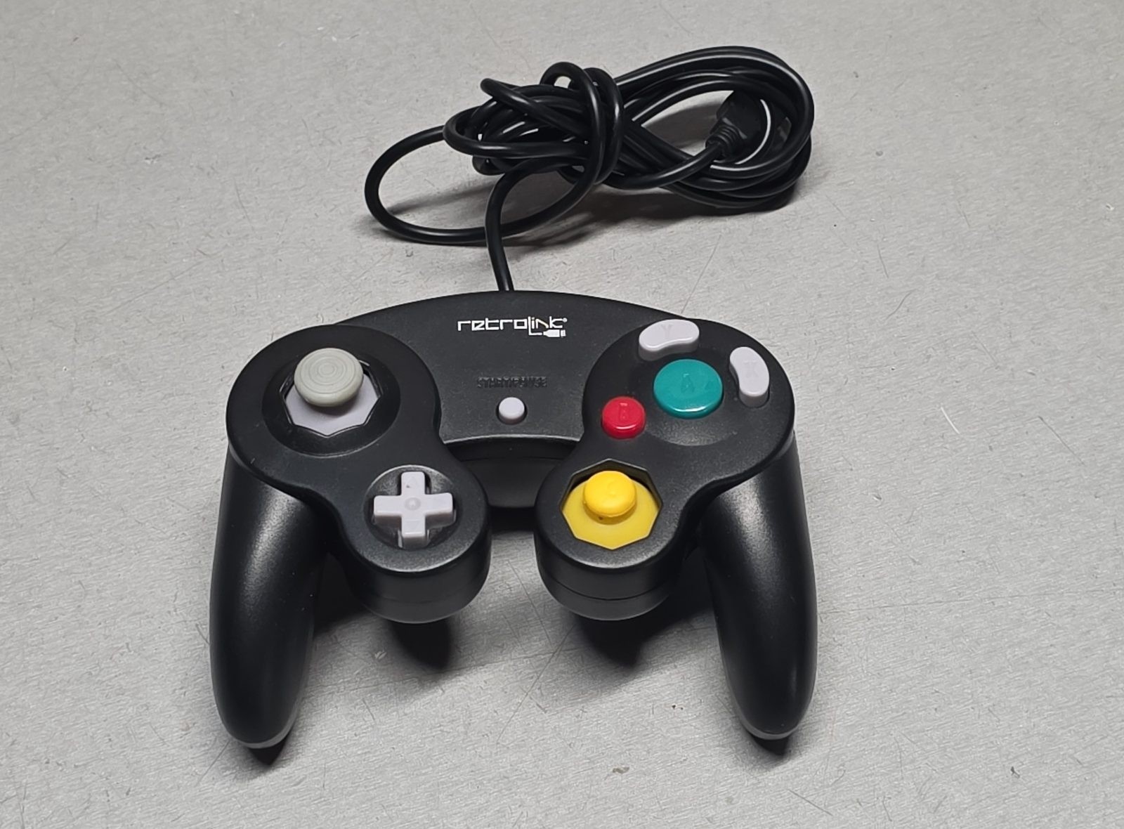 RetroLink USB Wired GameCube Style Controller Black for PC & Mac