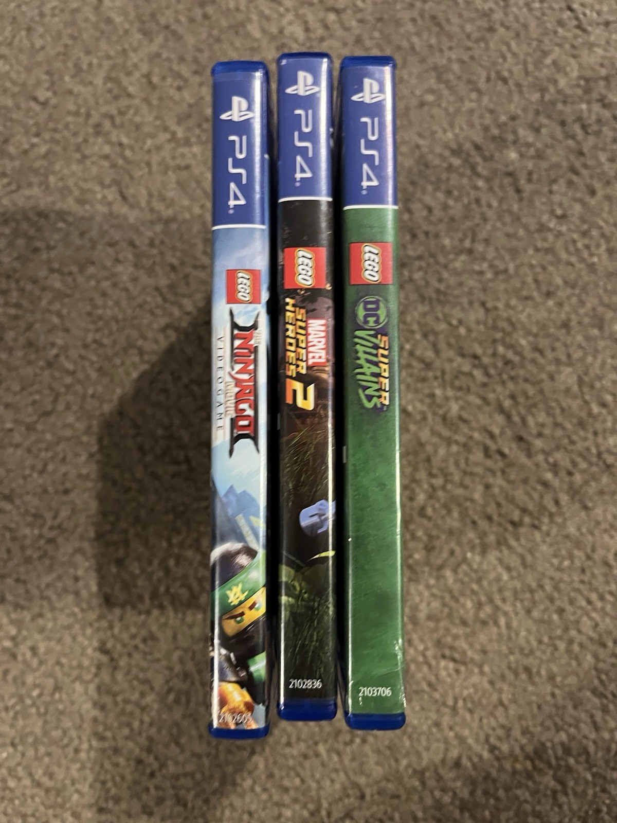 LEGO PS4 Game Lot (3) DC, Marvel, Ninjago.