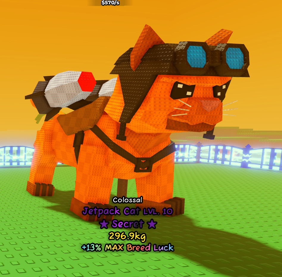 Colossal Jetpack cat Catch and tame