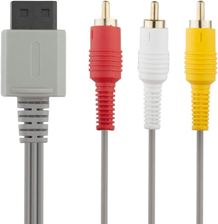 6FT Gold-Plated AV Cable for Wii/Wii U – Quality RCA Connection