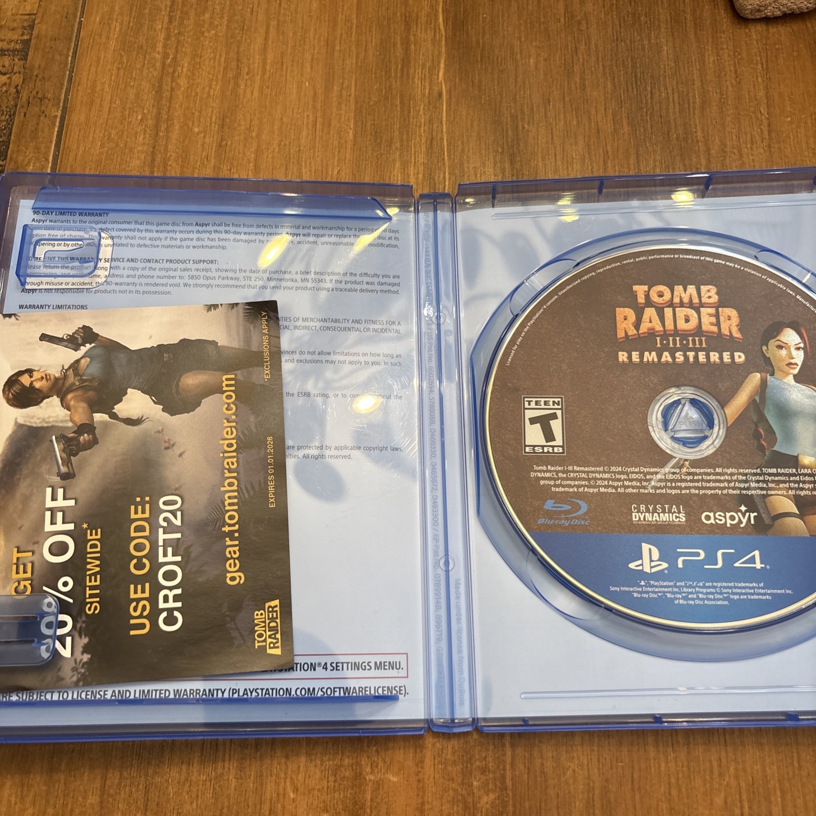 Tomb Raider I•II•III: Remastered Sony Playstation 4 PS4 CIB Complete Video Game