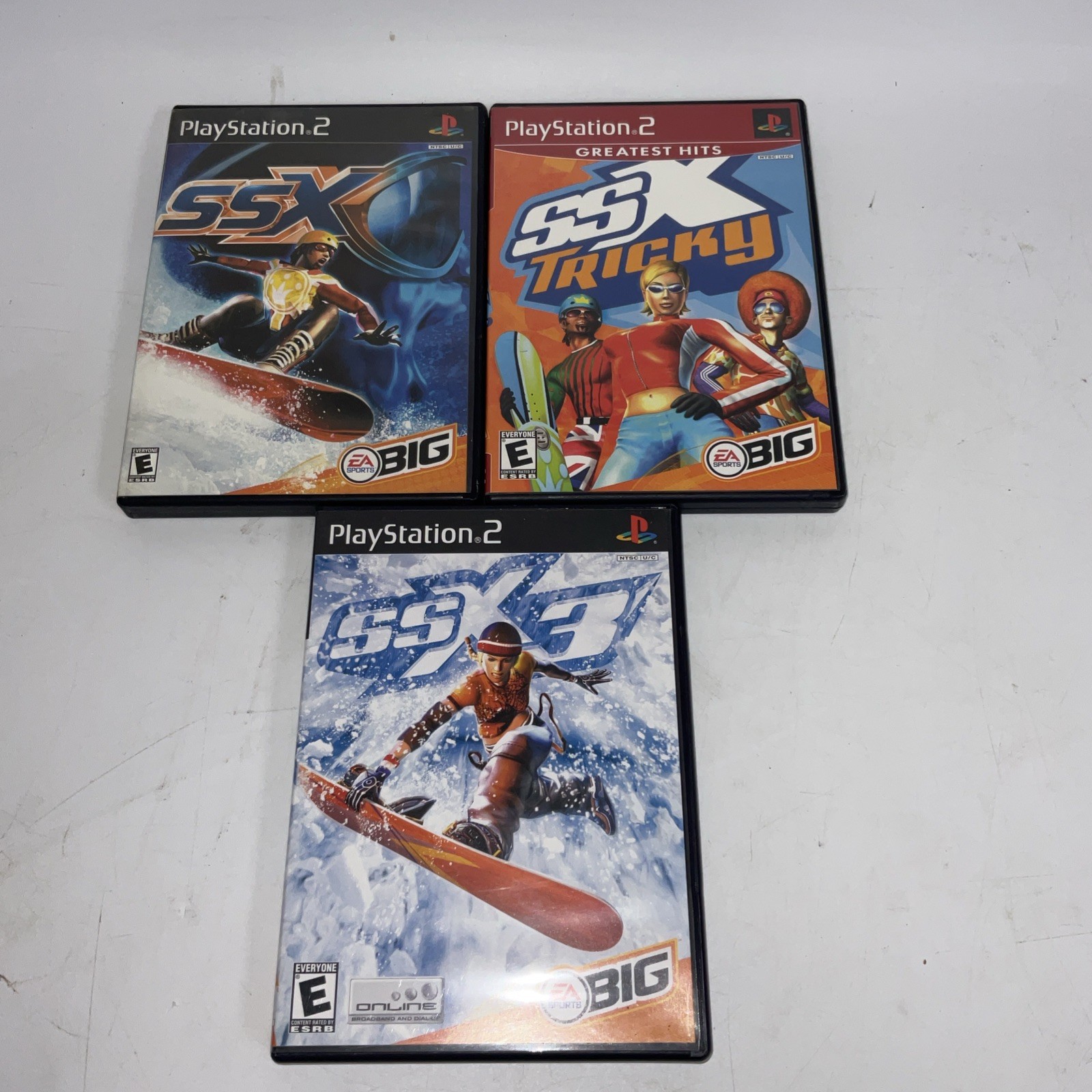 PS2 SSX Game Lot Tricky & SSX 3 Trilogy Bundle CIB