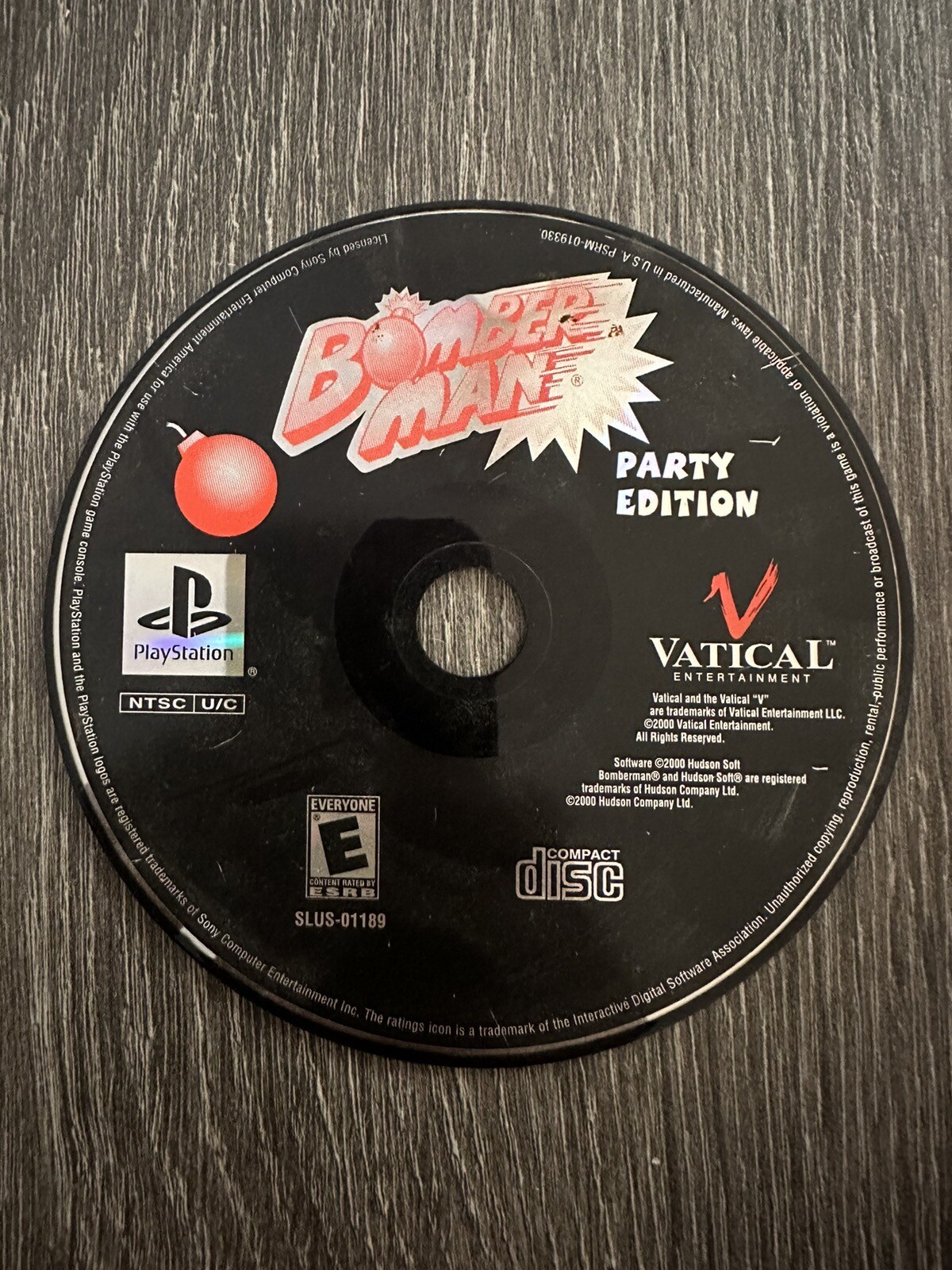 Bomberman Party Edition (Sony PlayStation 1, 2000) Disc Only