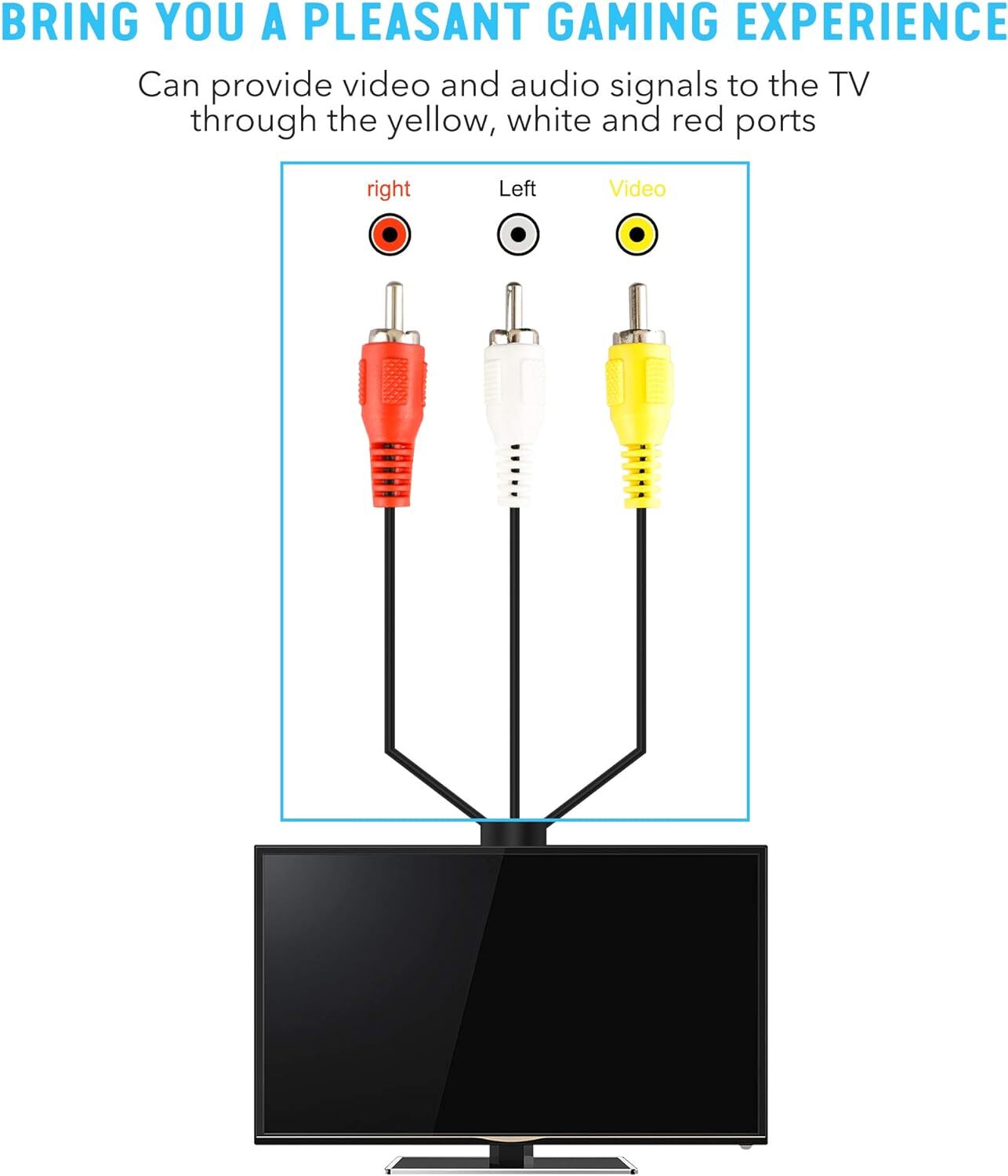 6 Feet AV to RCA Audio Video Composite Cable Cord For Sony PS1 PS2 PS3 PS3 Slim