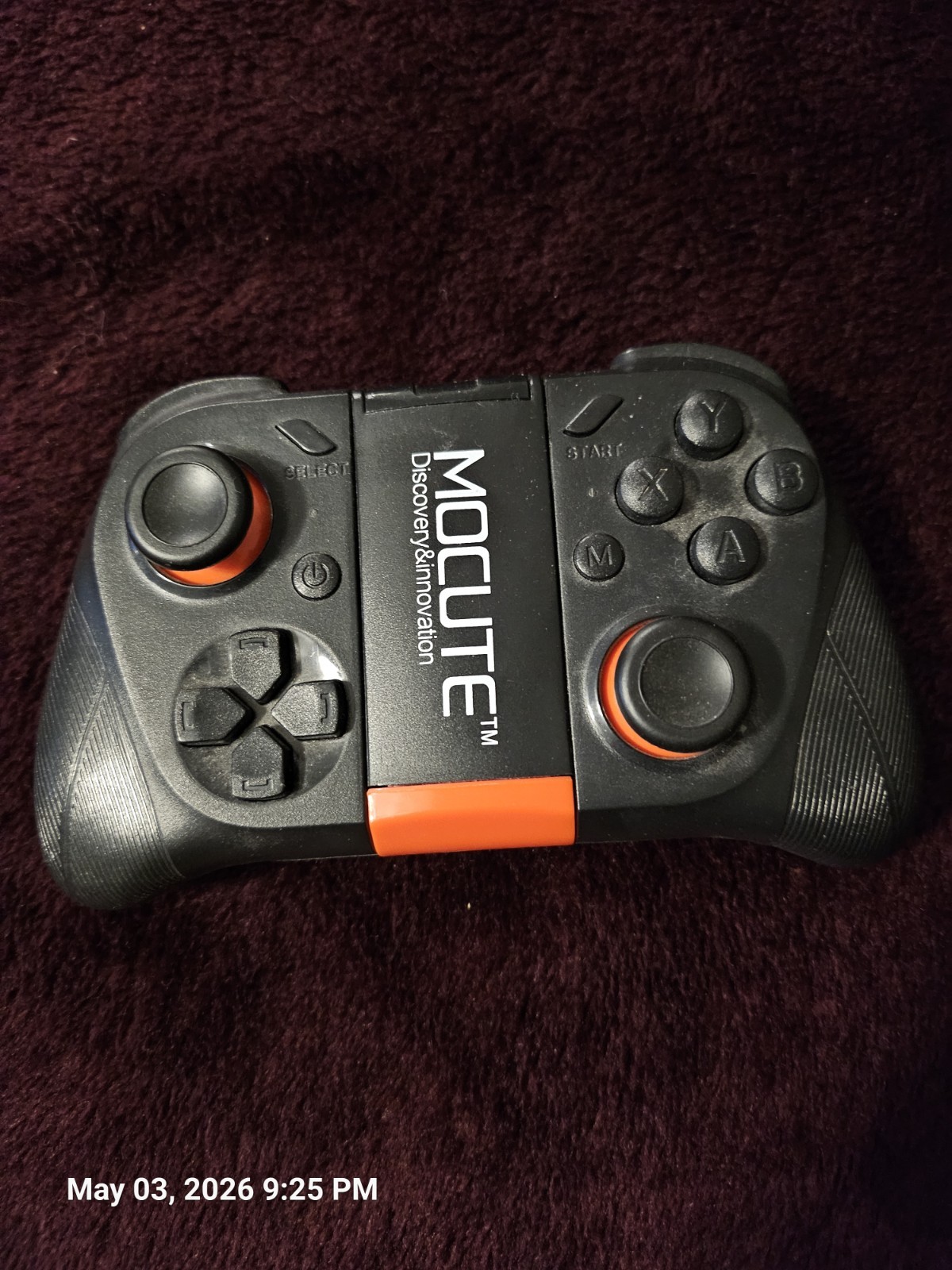 Mocute-050 Wireless Bluetooth Gamepad Controller Black Orange for Android iOS