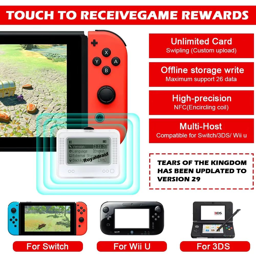 For Amiibo Emulator Bluetooth-Compatible Emulator for Nintendo Switch 3DS Wii U