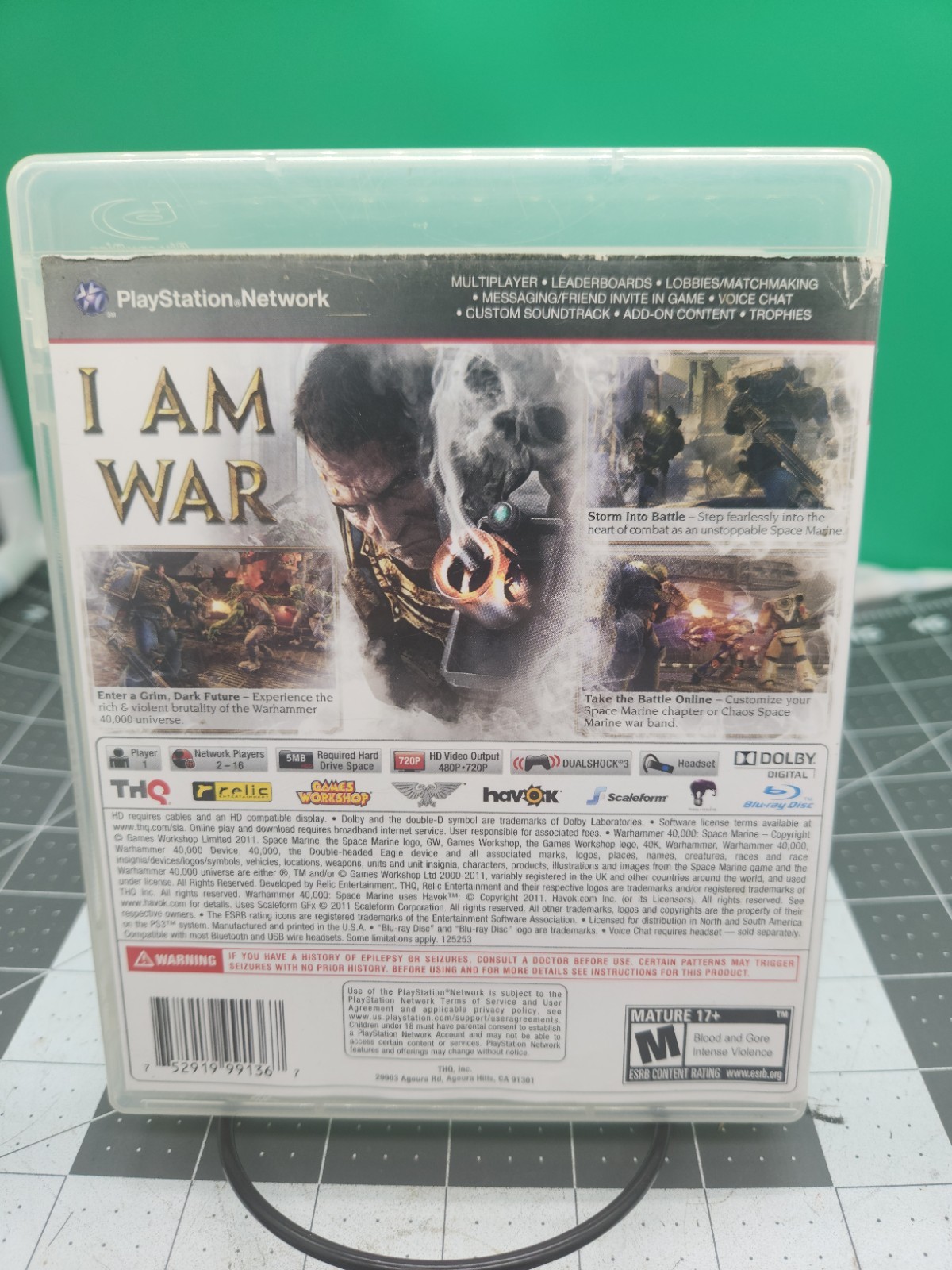 Wahammer 40,000: Space Marine (PlayStation 3, PS3)