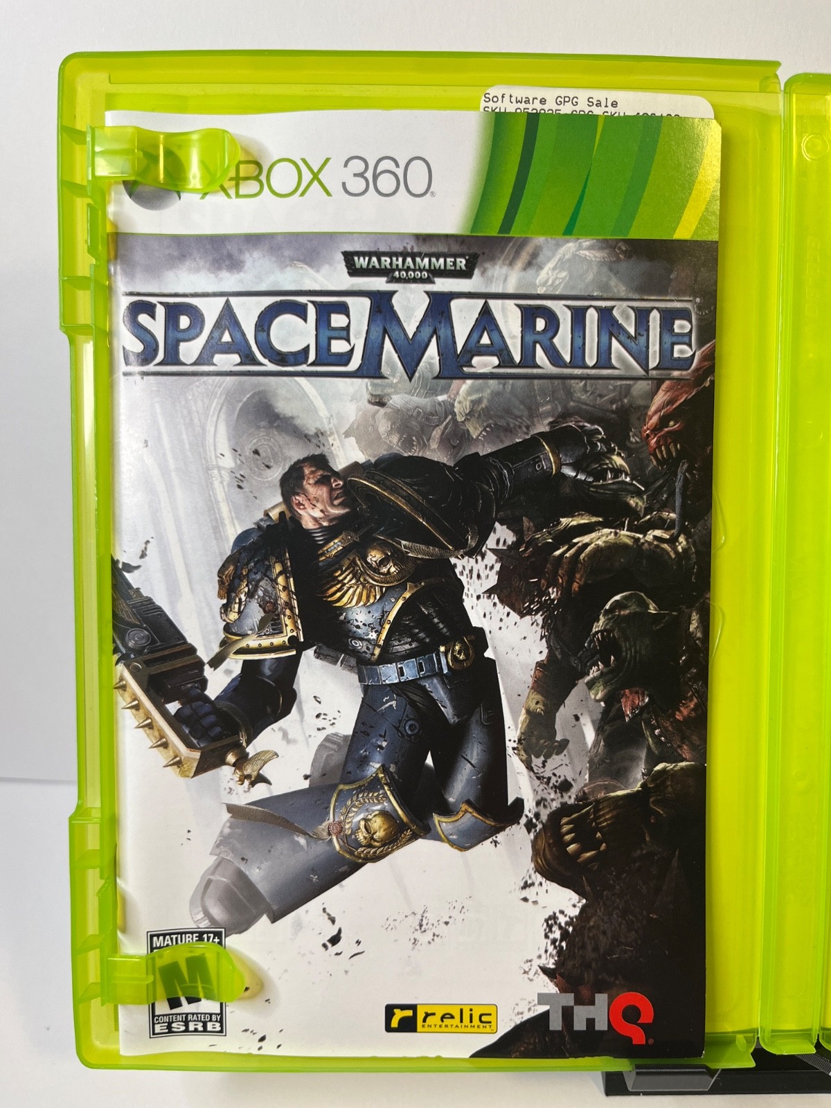 Warhammer 40,000: Space Marine Microsoft Xbox 360 2011 40K CIB Complete Working