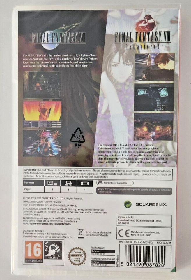 Final Fantasy VII & VIII Remastered TP + The Ivalice Chronicles New Special
