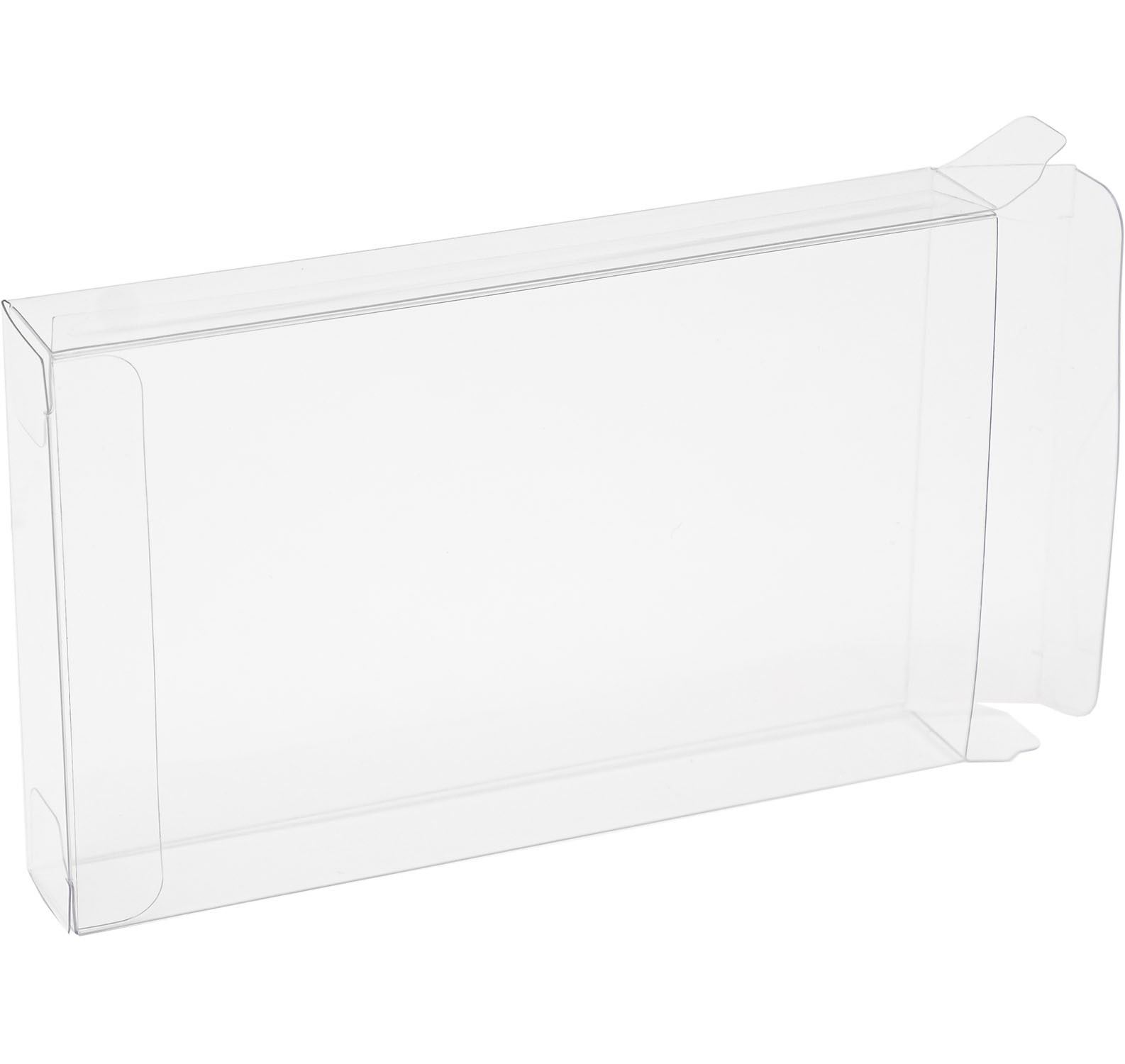 Super Nintendo SNES Cartridge Case Box Protector Clear Plastic Game Thick Sleeve