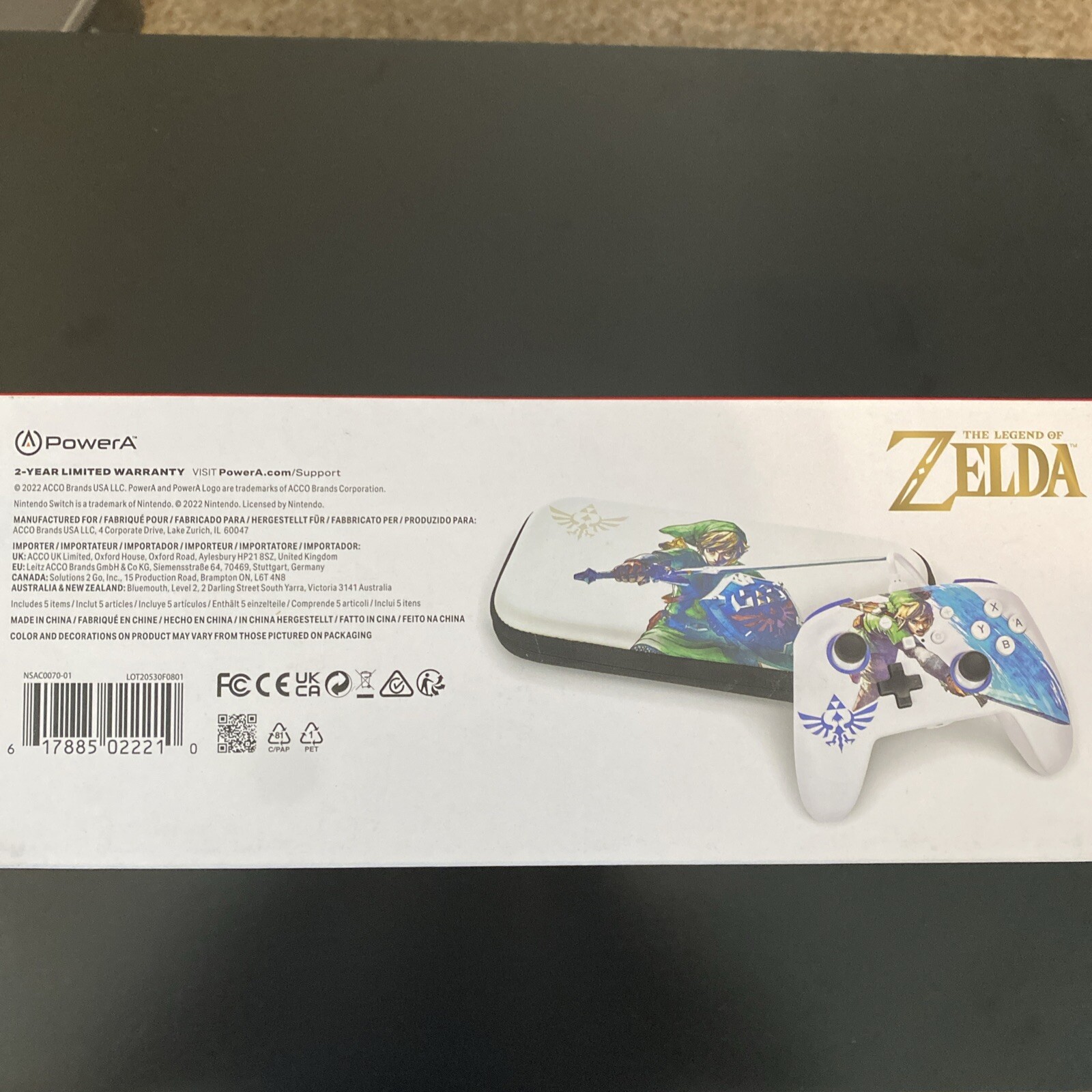 LEGENDS OF ZELDA Enhanced Wired Controller & Slim Case NINTENDO SWITCH Factory!