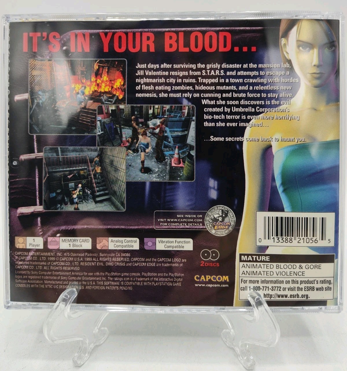 Resident Evil 3: Nemesis (PlayStation 1 PS1, 1999) CIB w/ Demo + Case Protector