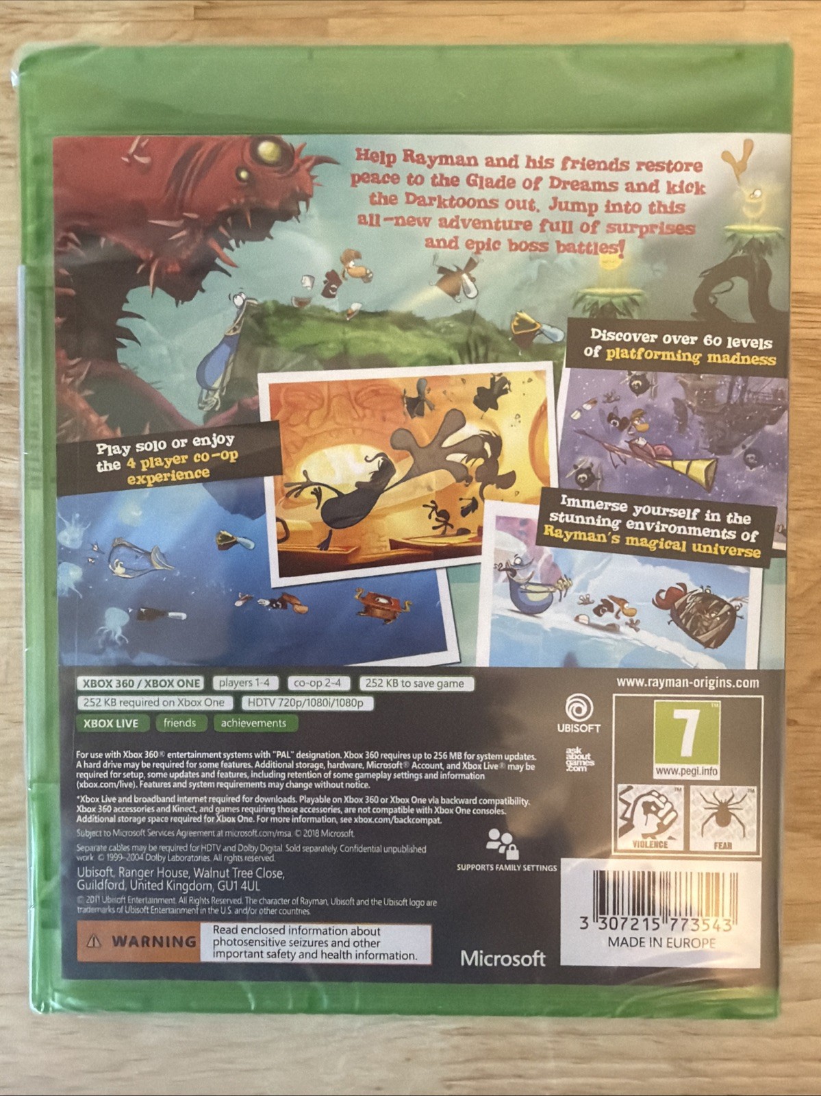 Rayman Origins (Microsoft Xbox 360 2014) New Video Game Quality Guaranteed