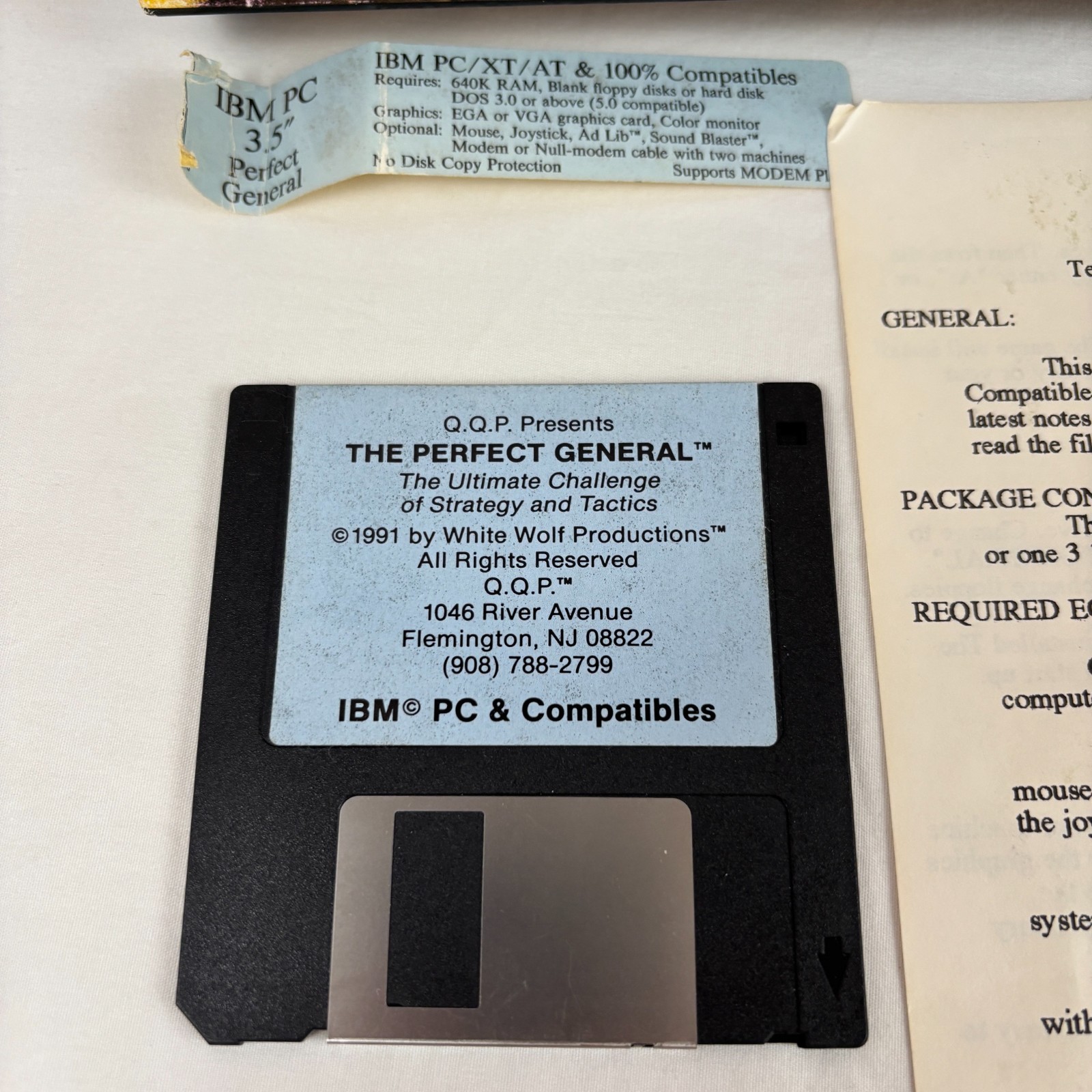The Perfect General (PC, 1991) 3.5″ Floppy, Big Box