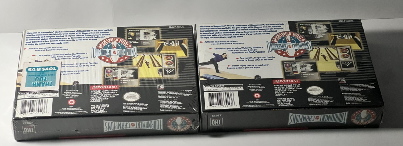 Lot of 10 New Brunswick World Tournament of Champions Snes Factory Sealed