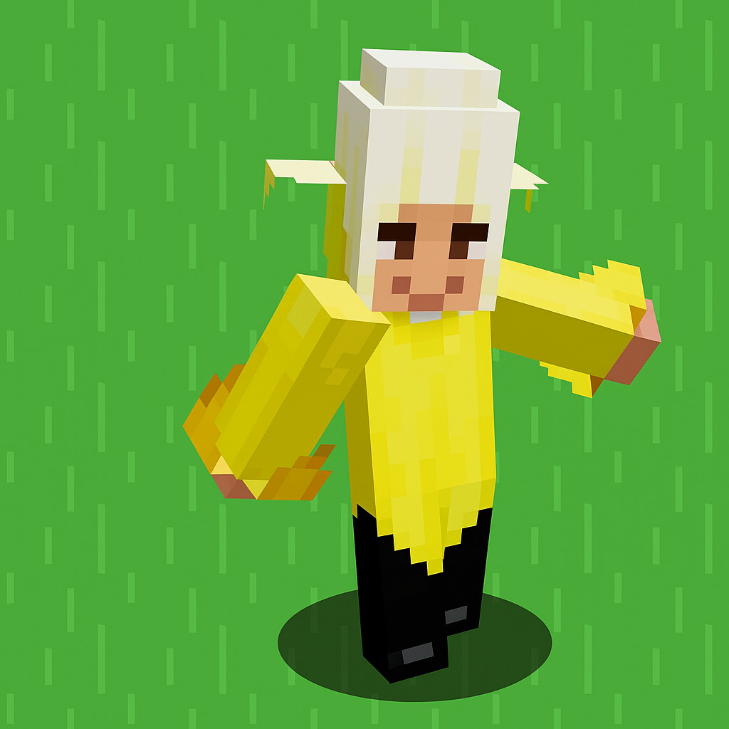 Minecraft Banana Hoodie 2025 – Dole Limited Edition Character Model🍌🍍