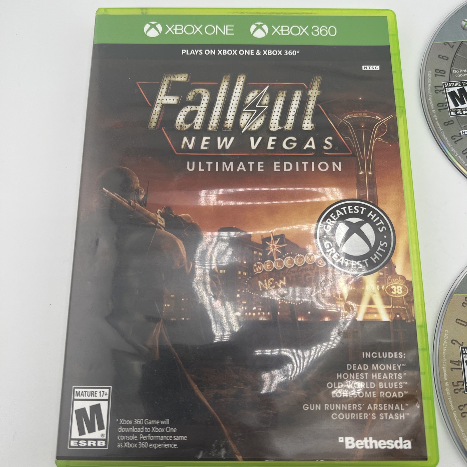 Fallout New Vegas Ultimate Edition (Xbox 360/Xbox One) 2 Disc Case PERFECT DISCS