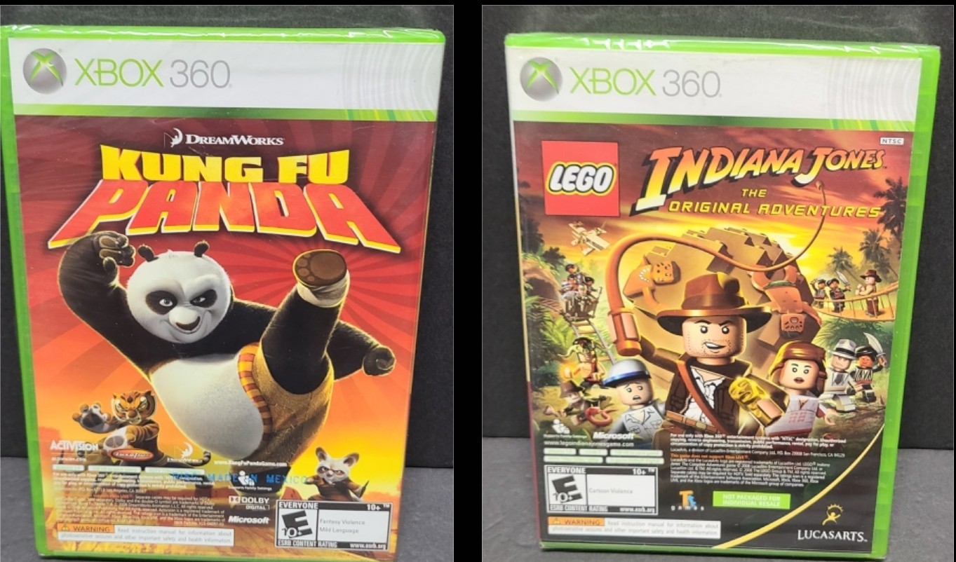 LEGO Indiana Jones The Original Adventures & Kung Fu Panda Bundle Xbox 360 NEW
