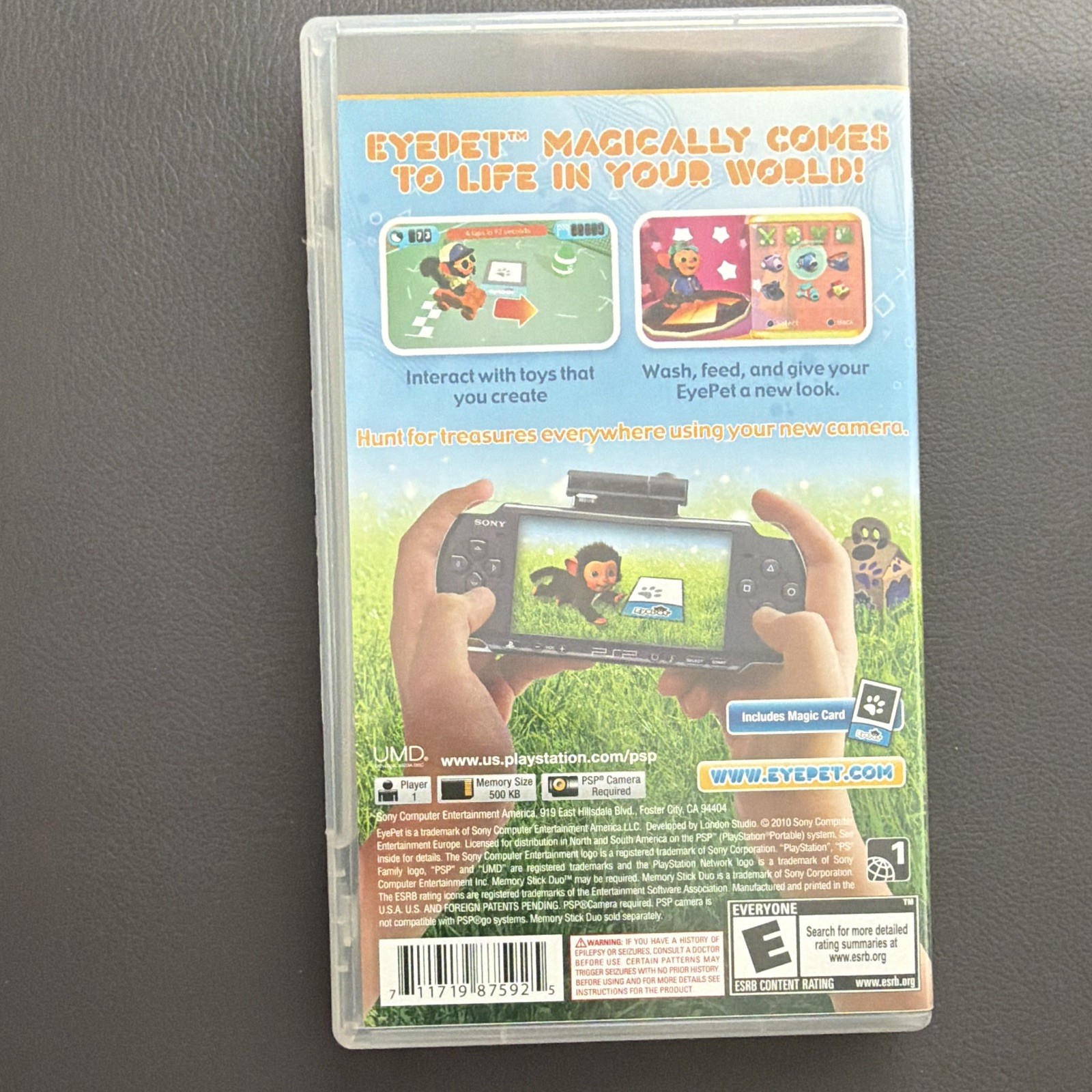 Sony Computer Entertainment EyePet Sony PSP Simulation Virtual Pet Game E 2009